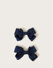 2-Pack School Bow Hair Clips, , large