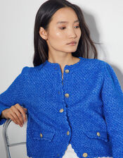 Suki Stitch Cardigan, Blue (BLUE), large