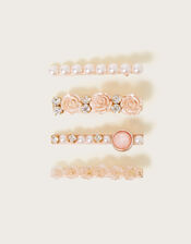 Rose Pearl Hair Clips 4 Pack, , large