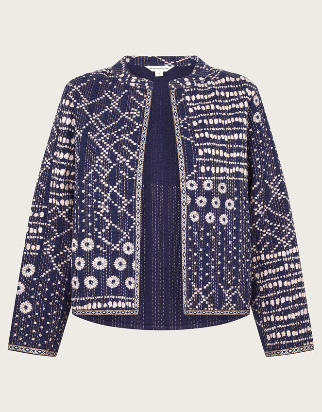 Cindy Patch Print Jacket, Blue (BLUE), large