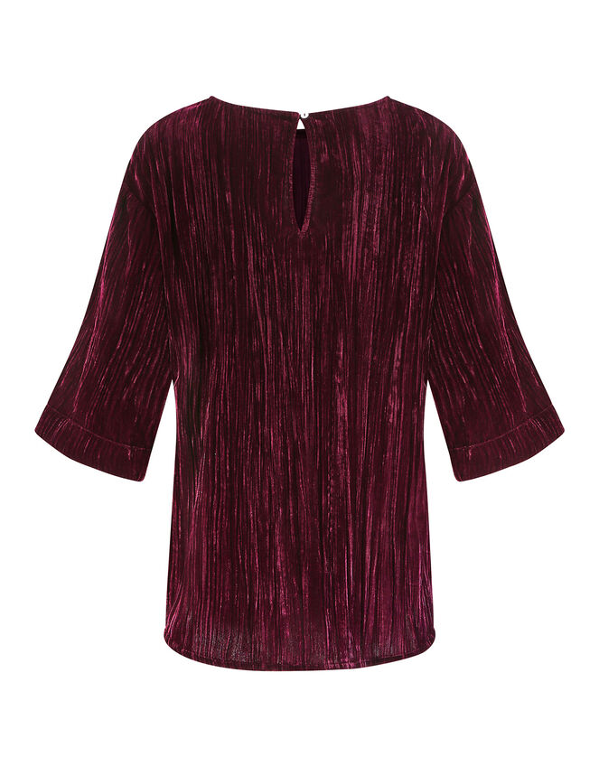 East Crinkle Velvet T-Shirt, Purple (RASPBERRY), large