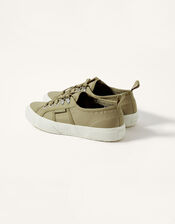 Superga Plain Lace Up Canvas Trainers, Green (KHAKI), large