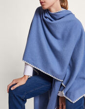 Lightweight Poncho, Blue (BLUE), large