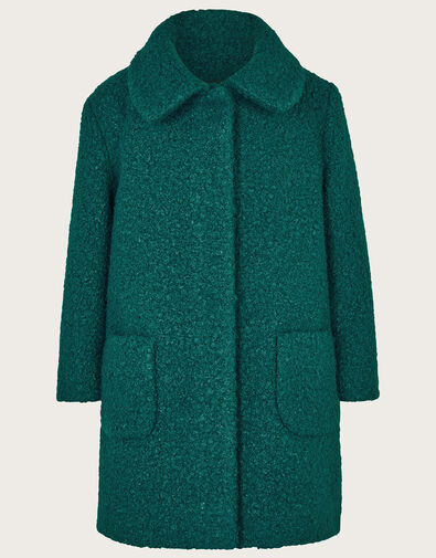 Borg Teddy Swing Coat, Teal (TEAL), large