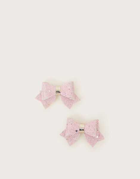 2-Pack Glitter Bow Clips, , large