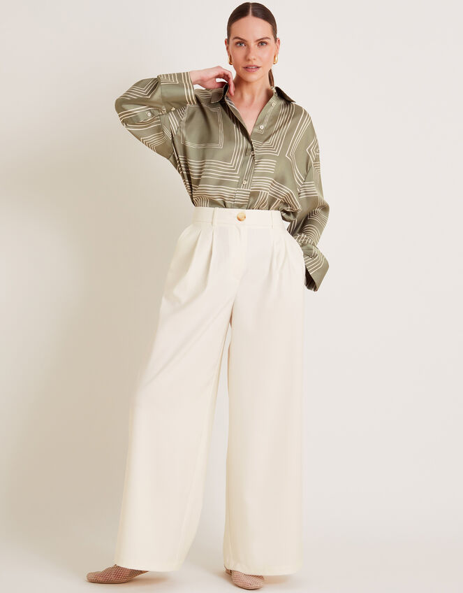 Willow Wide Leg Trousers, Ivory (IVORY), large