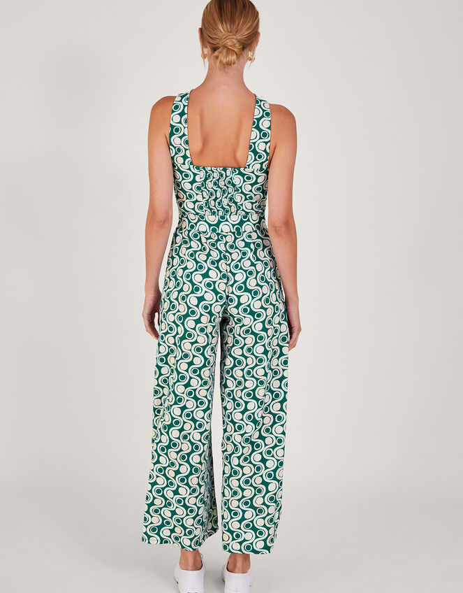 Print Cross-Over Jumpsuit, Green (GREEN), large