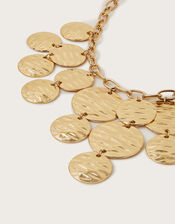 Hammered Disc Layered Necklace, , large