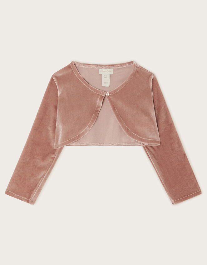 Baby Velvet Niamh Cardigan, Pink (PALE PINK), large