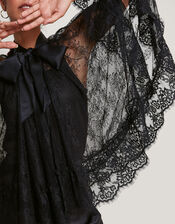 Luana Lace Cape, Black (BLACK), large