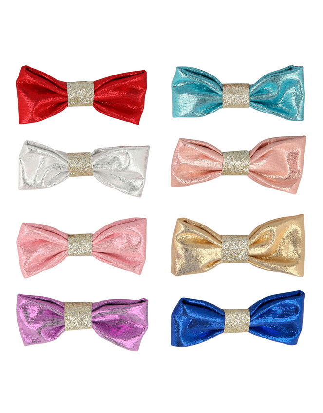 Meri Meri Metallic Hair Bow Clips 8 Pack, , large