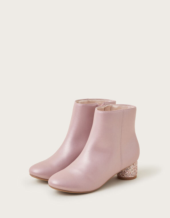 Shimmer Heel Boots , Pink (PINK), large