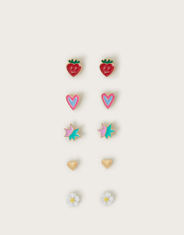 5-Pack Daisy Stud Earrings , , large