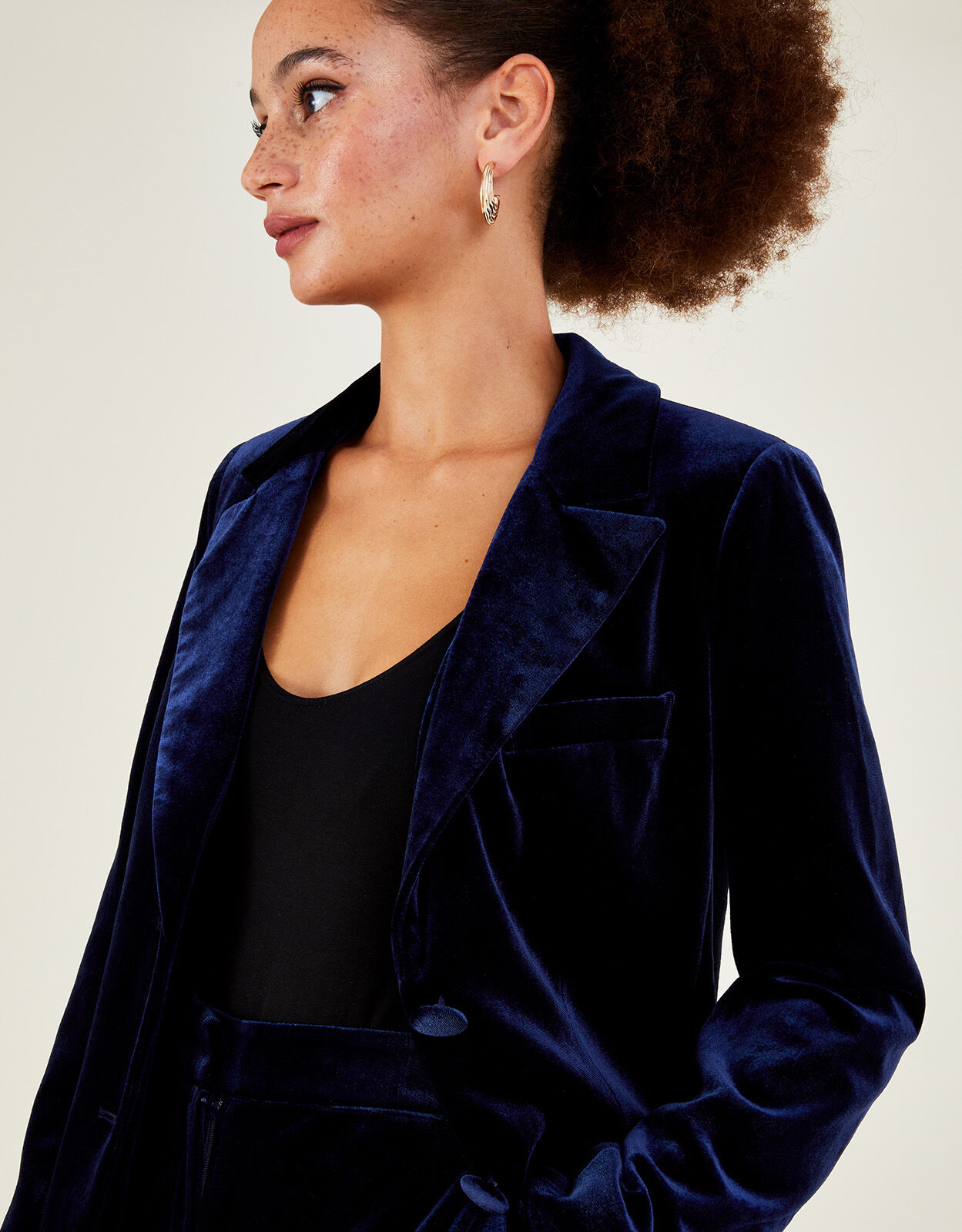 Allegra K Women's Office Coat Solid Shawl Collar 1 Button Velvet Blazer  X-Small Deep Blue at Amazon Women's Clothing store