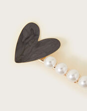 Pearl Heart Clip, , large