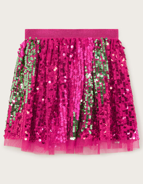 Sequin Tulle Skirt, Pink (PINK), large