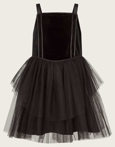 Isadora Tulle Dress, Black (BLACK), large