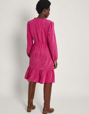 Cord Buttoned Dress, Pink (PINK), large