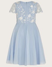 Emmy Embroidered Tulle Party Dress, Blue (BLUE), large