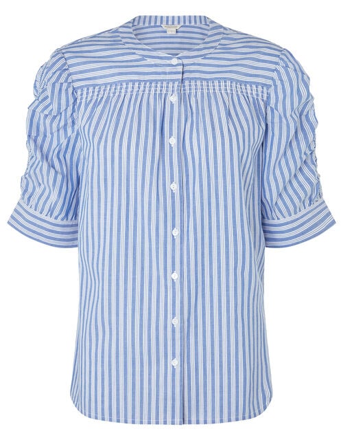 Tessa Striped Shirt in Pure Cotton Blue | Tops & T-shirts | Monsoon Global.