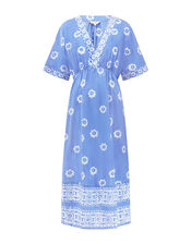 East Floral Print Maxi Dress, Blue (BLUE), large