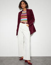 Amy Structured Blazer, Red (BURGUNDY), large