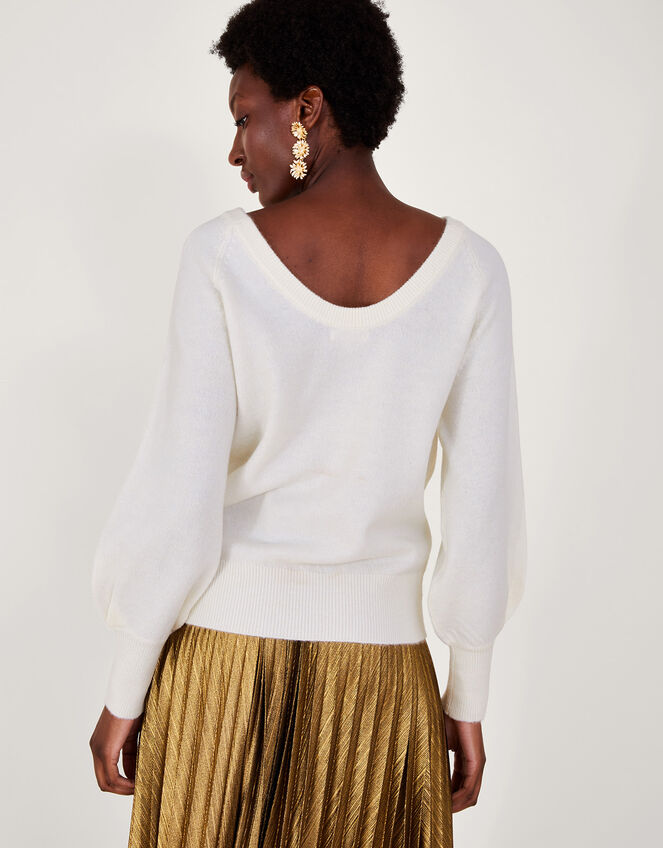 Casey Corsage Jumper, Ivory (IVORY), large