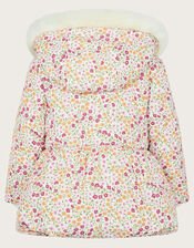 Baby Floral Butterfly Pocket Hooded Coat, Multi (MULTI), large