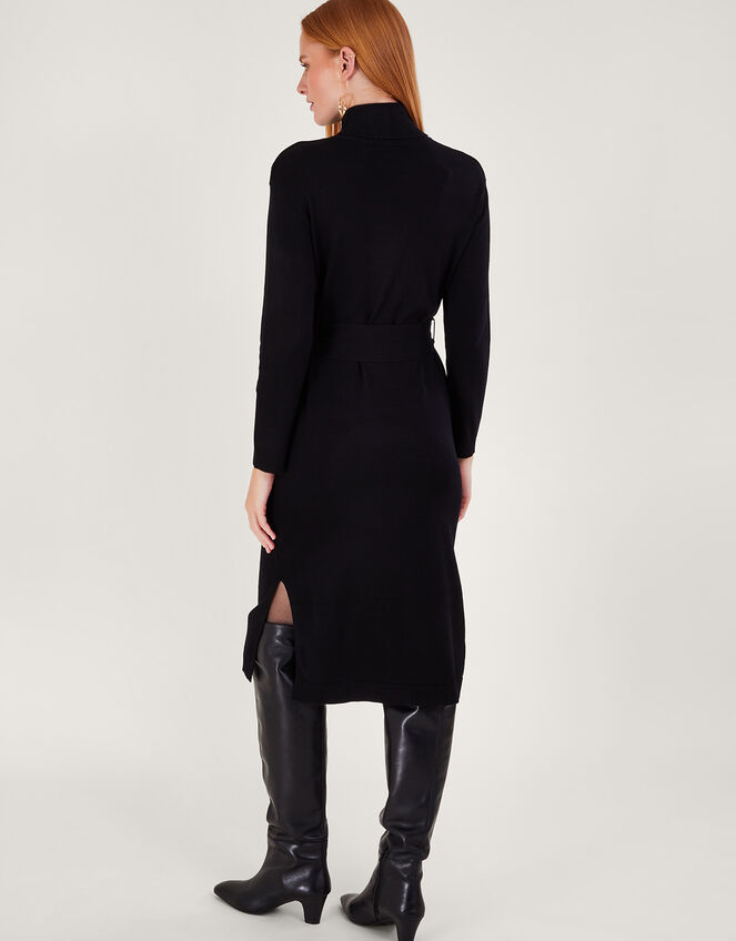 Roll Neck Dress with LENZING™ ECOVERO™, Black (BLACK), large