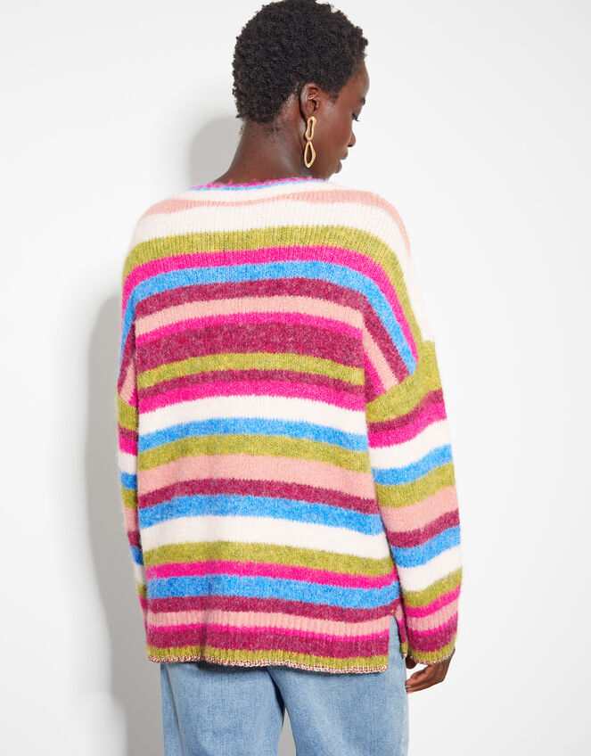 Shonda Colorful Stripe Sweater, Multi (MULTI), large