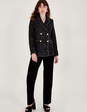 Poppy Tweed Jacket , Black (BLACK), large