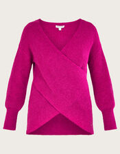 Pippa Wrap Jumper, Pink (PINK), large