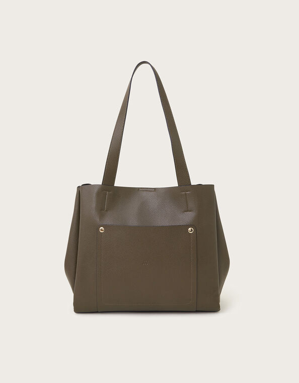 Zoe Pocket Tote Bag, Green (OLIVE), large