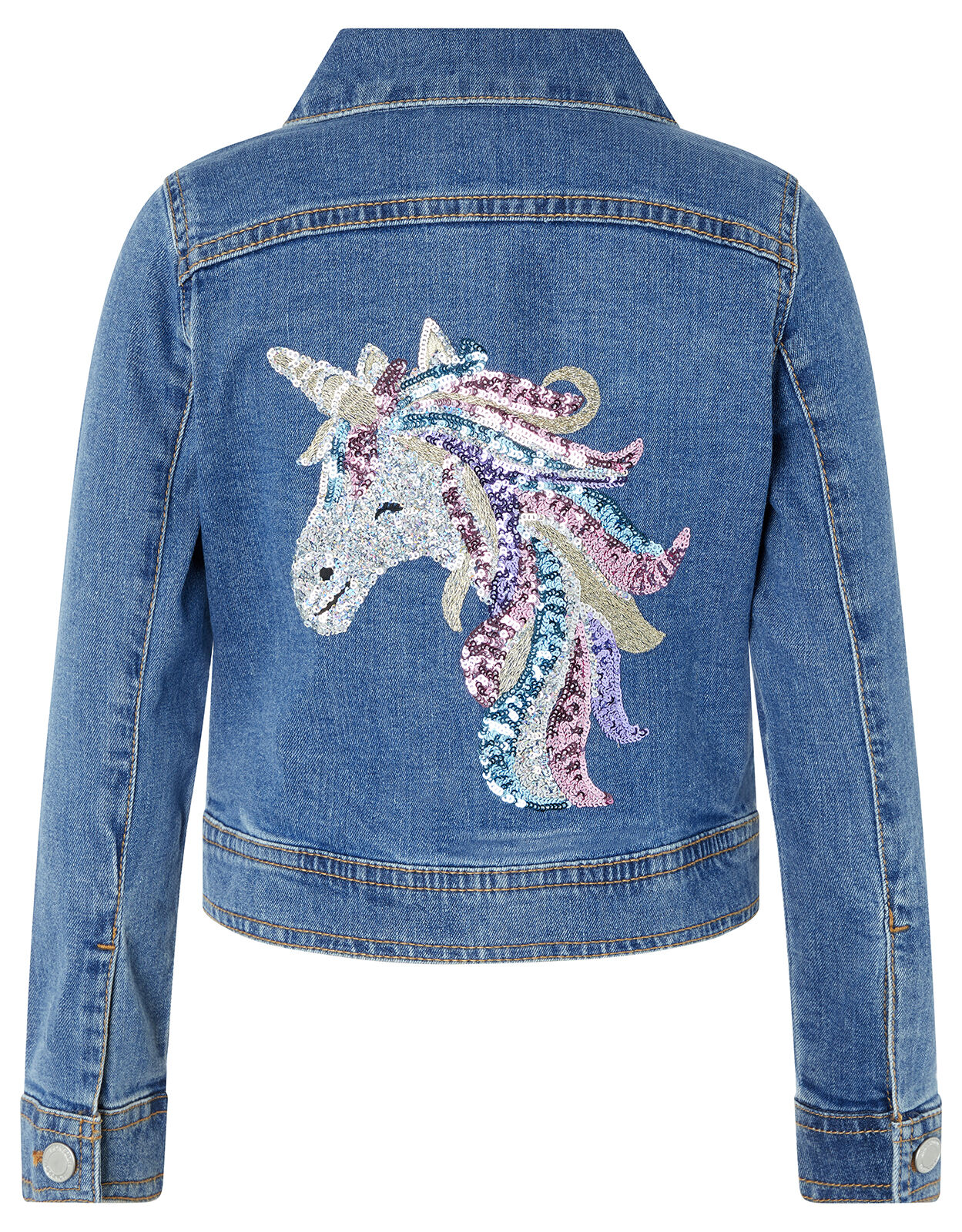 girls unicorn jean jacket