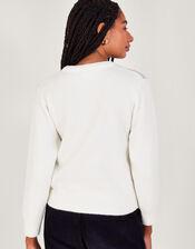 Paige Pattern Jumper, Ivory (IVORY), large