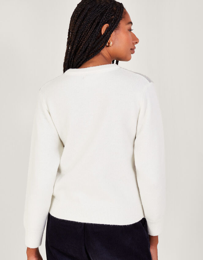 Paige Pattern Jumper, Ivory (IVORY), large