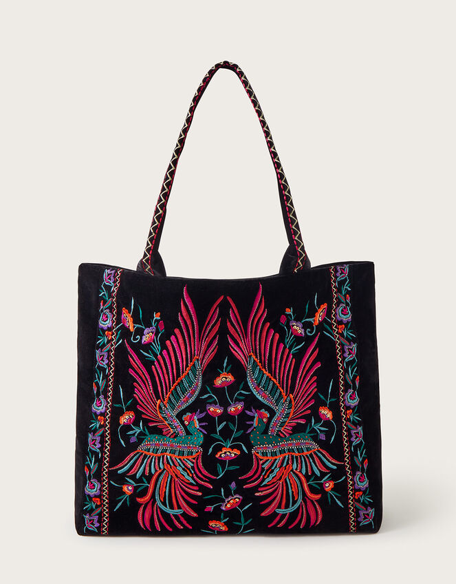 Woodland Birds Embroidered Tote