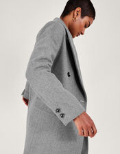 Fay Double Breasted Coat, Grey (GREY), large