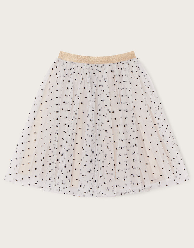 Land of Wonder Polka Dot Shimmer Skirt, Gold (GOLD), large