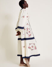 Emma Embroidered Dress, Ivory (IVORY), large