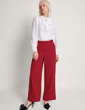 Raya Wide Leg Trousers, Red (RED), large