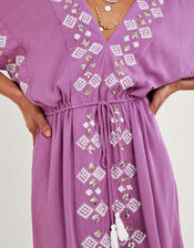 Embellished V-Neck Kaftan, Purple (LILAC), large