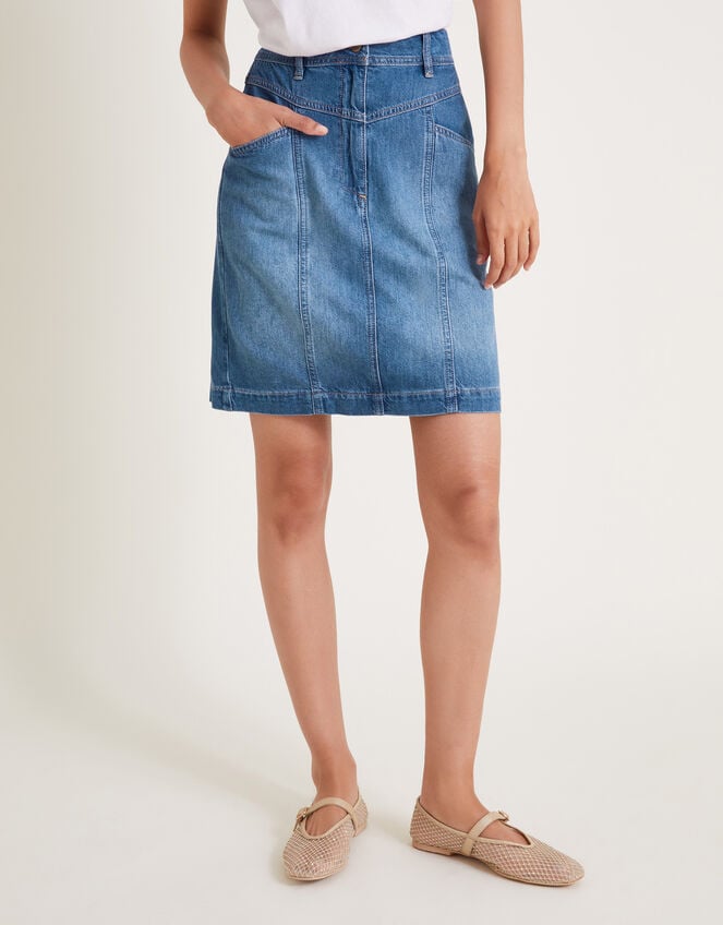 Anisa Denim Mini Skirt, Blue (DENIM BLUE), large