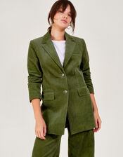 Cord Blazer Suit Jacket, Green (GREEN), large