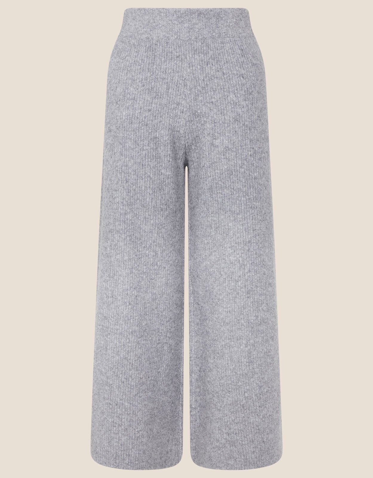 Whistles Knitted Wide Leg Trousers Grey Marl at John Lewis  Partners