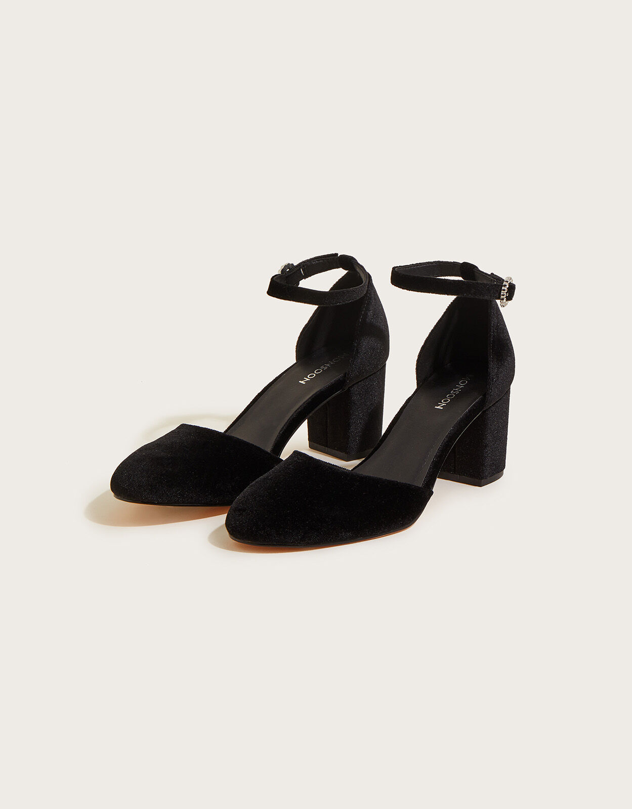 Black Peep Toe Low Heels - Ask Dress Boutique
