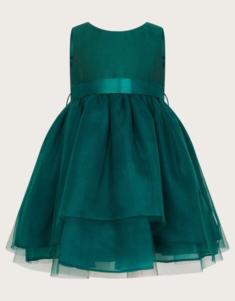 Baby Olivia Organza Bow Dress, Green (GREEN), large