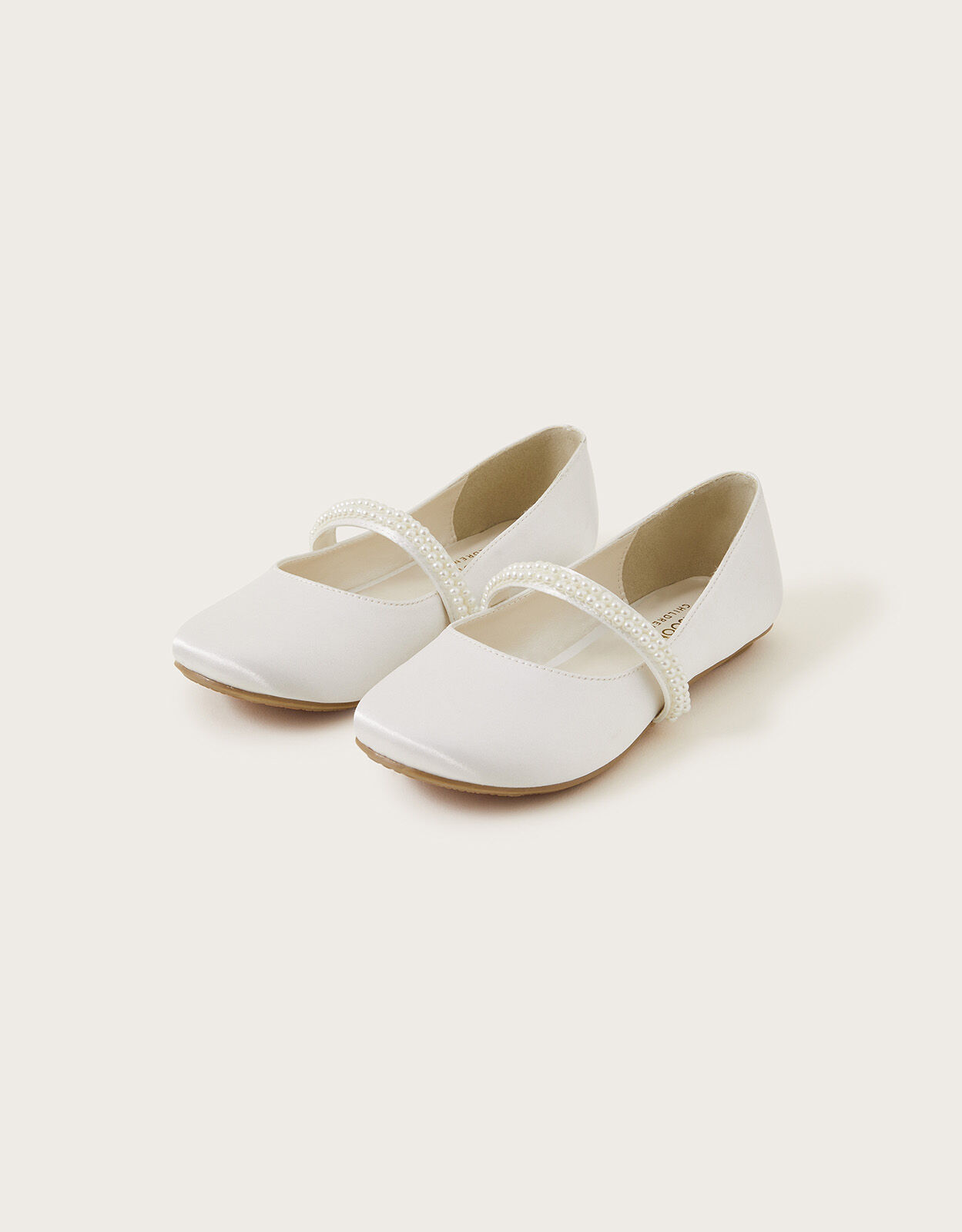 Tulleen floral-strap ballerina shoes - White