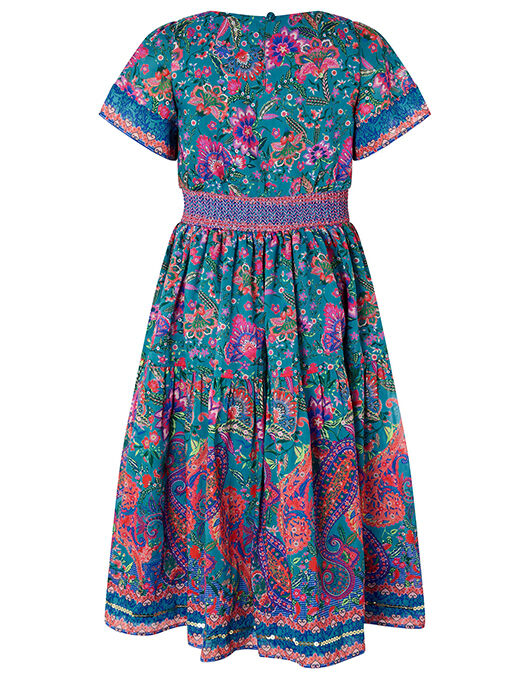 paisley print midi dress