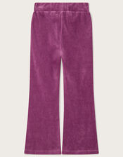 Cosmic Velour Flared Joggers, Purple (PURPLE), large